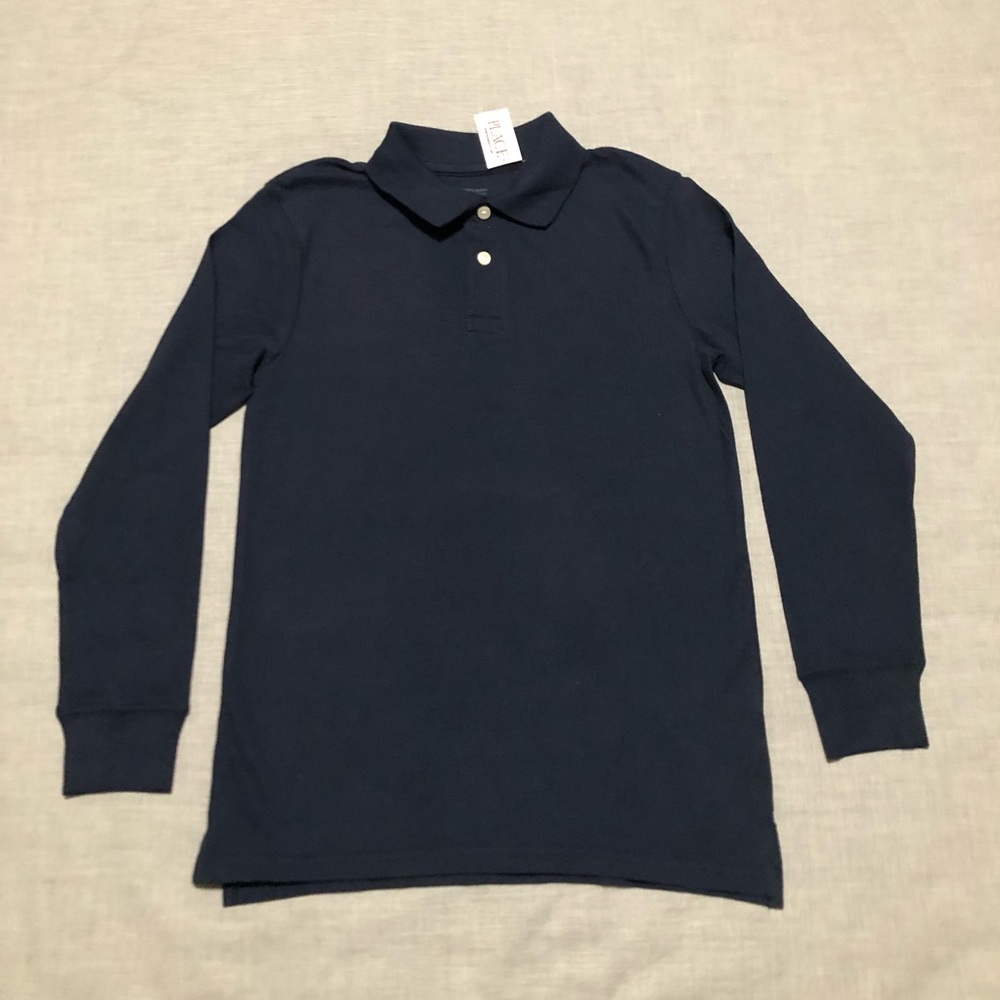 The Children’s Place Long Sleeve Blue Polo Size Large 10-12